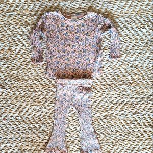 Zara Floral Top & Flared Leggings